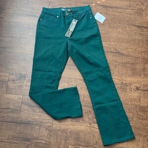 DG2 forest green jeans with slit
